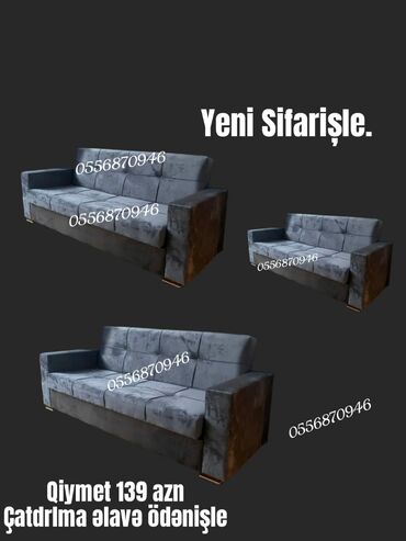 Sifarişlə oturacaqlar: Divan, Qonaq otağı üçün, Parça, Bazalı, Açılan, Kitab