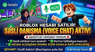 Mühasibat uçotu: Roblox hesabı satılır. Hesabda Voice Chat (Səsli söhbət) funksiyası — 2