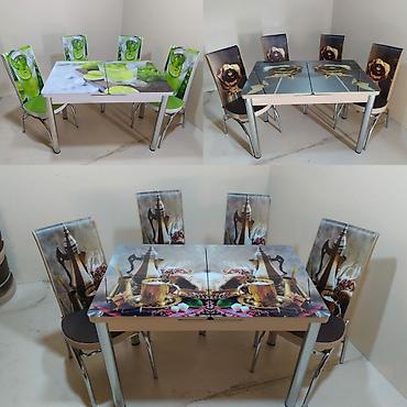 Masa və oturacaq dəstləri: *Hazır elde olan* ✔️Türk istehsalı🇹🇷 ✔️Kuxna üçün stol stul dəsti ✔️ — 10