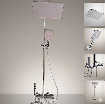 Duş sistemi – yağış duşu + əl duşu + termostatlı qarışdırıcı