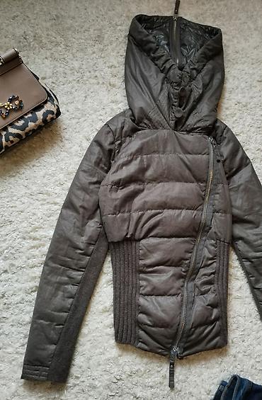 spitfire jacket alpha: PINKO jakna u braon pastelnoj boji sa vunom. Kapuljaca viralnog kroja — 3