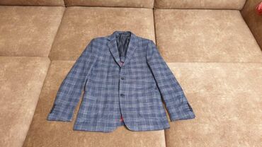 повседневный пиджак мужской: Костюм 4XL (EU 48), цвет - Синий