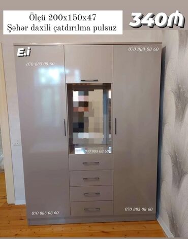 mebel kredit: *3 Qapılı Dolab 340Azn💥* ✔️Rəng seçimi var *💥Təhvil qısa zamanda* ✔️