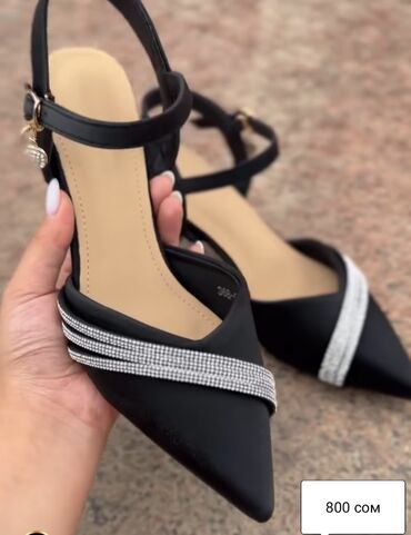 туфли черные с красивой отделкой: Туфли 35, цвет - Черный