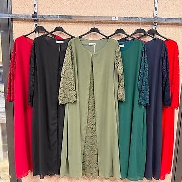 odeća za krupne: 03. Haljine za punije dame XL 2XL 3XL 4XL. Cena 3700dinara Obim grudi — 4