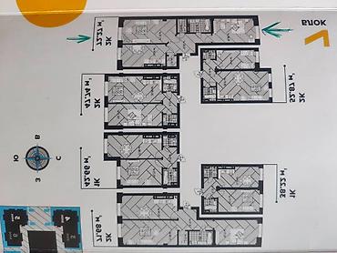 72: 2 комнаты, 72 м², Южная Магистраль Элитка, 5 этаж, ПСО (под самоотделку) — 2