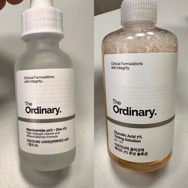 ordinary сыворотка бишкек цена: The Ordinary Glycolic Acid 7% тоник новый The Ordinary Niacinamide