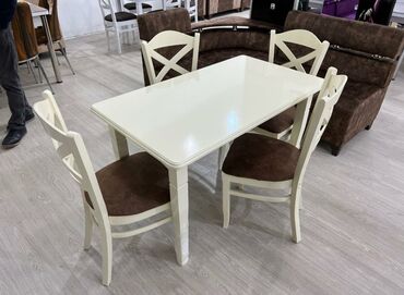 Для кухни, Новый, Нераскладной, 4 стула