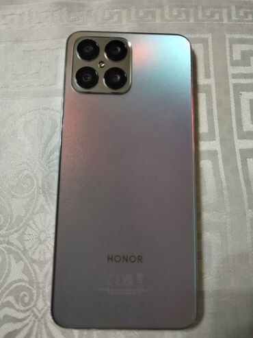 honor 8 qiymeti: Honor X8, 128 GB, rəng - Gümüşü, Zəmanət, Barmaq izi, İki sim kartlı