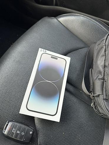 смарт: IPhone 14 Pro Max, Б/у, 256 ГБ, Black Titanium, Защитное стекло, Чехол, Коробка, 77 % — 1