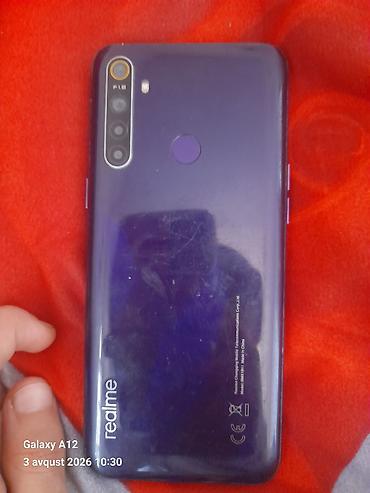 satılan telefonlar: Realme 5, 64 GB, rəng - Göy, İki sim kartlı, Düyməli, Barmaq izi — 1