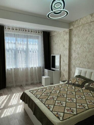 кызыл суу квартира: 2 бөлмө, 73 кв. м, 8 кабат, Евроремонт