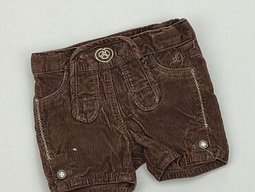 jeansy brązowe: Szorty, 3-6 m, stan - Dobry