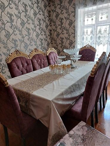 купить мебель бу: Klassik üslubda yemək otağı dəsti - Masa: düzbucaqlı, geniş ölçülü — 1