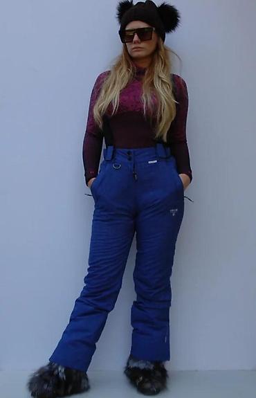 Ski pantalone: Ženske ski pantalone sa tregerima – tamnoplave - Visok struk sa — 9