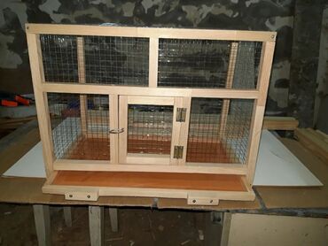 Qəfəslər: Taxta quş qəfəsi – ikixanalı model Xüsusiyyətlər: - Material: təbii — 11