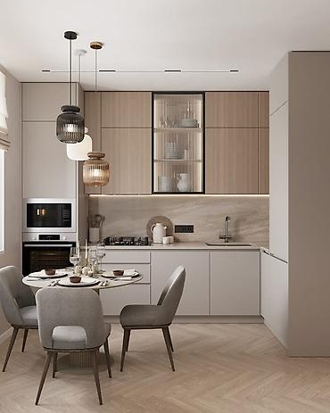 silver kitchen: Кухня от 9 000 сом/м² | 3D проект бесплатно Премиальная мебель от — 1