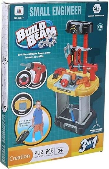 Igračke: Cena 5200 din Veliki set alata za sve male zanatlije Build Beam — 7