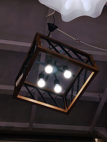 study lamp: Подвесной светильник в индустриальном стиле - Геометрическая рама в — 2