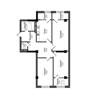 продажа квартир в жк софия: 3 бөлмө, 108 кв. м, Элитка, 11 кабат, ПСО (өзү оңдоп түзөтүп бүтүү үчүн)