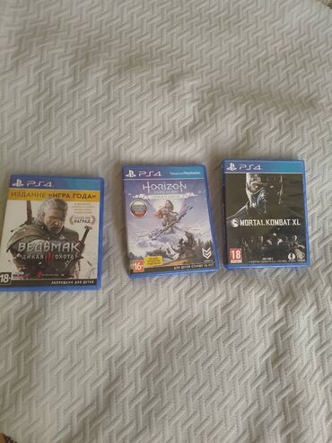 ucuz qazlar: Ps 4 üçün oyunlar Witcher 3 20 azn Mortal kombat xl 20 azn Horizon