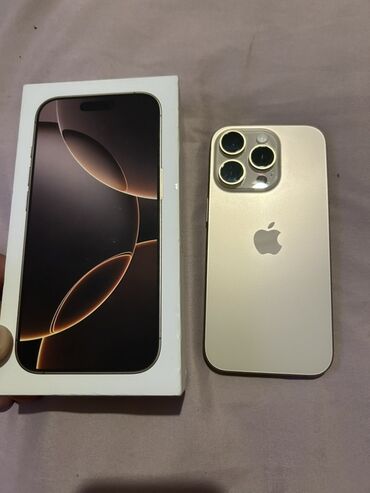 Apple iPhone: IPhone 16 Pro, 128 GB, Qızılı, Face ID