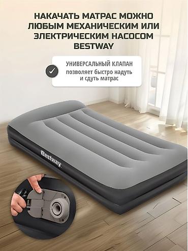 одноместный: МАТРАС Надувная кровать 97x191x46 см с подголовником и встроенным — 4