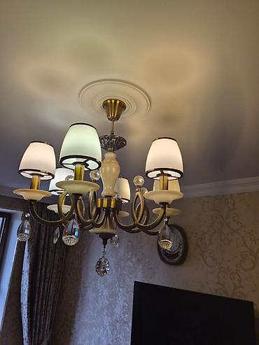 tavan modelleri: Çılçıraq, 6 lampa, Metal — 2