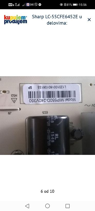 Aksesoari za TV i video: Sharp LC-55CFE6452E – delovi Dostupni originalni delovi sa modela na lalafo.rs — 7 Aksesoari za TV i video: Sharp LC-55CFE6452E – delovi Dostupni originalni delovi sa modela — 7