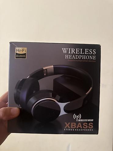 hi fi: XBASS Wireless Headphone – Hi‑Fi Audio - Qulaqüstü, simsiz stereo — 1