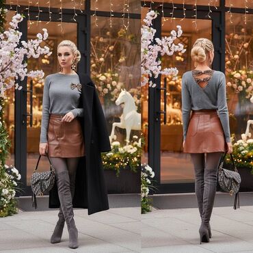 Повседневные платья: Повседневное платье, Осень-весна, Короткая модель, Прямое — 15