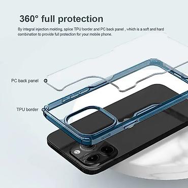 Maske i futrole za telefone: Maska Nillkin Nature Pro za iPhone 15 Pro Max 6.7 transparent. Uz brzu — 7