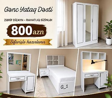 Gənc yataq dəsti – zərif dizayn və rahatlıq bir arada. Sifarişlə