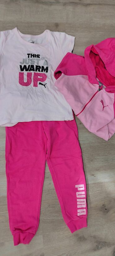 детский костюм адидас: Комплект, цвет - Розовый, Б/у