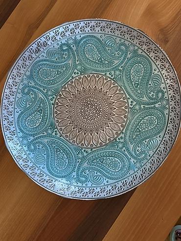 boru: Dekorativ metal qab – şaxsey-vaxsey (paisley) naxışlı - Material — 5