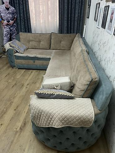 Divanlar: Künc divan – böyük ölçülü, U/L-formalı model - Rəng: toz-bej oturacaq — 2