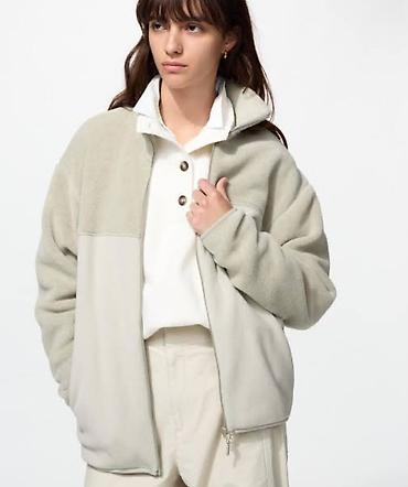 болоньевую куртку чёрного: Мужская толстовка, L, Uniqlo, Новый, цвет - Бежевый, Самовывоз, Платная доставка — 1