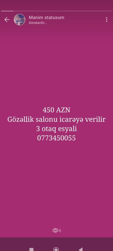 Otaqlar: Məlumat üçün zəng edə bilərsiniz