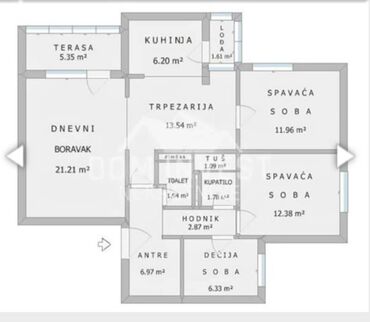 Apartments: 4 bedroom, 92 sq. m, 2 Floor Number