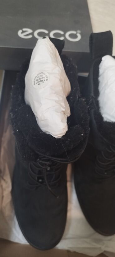 Сапоги: Сапоги, 40, Ecco, Б/у, цвет - Черный, Платная доставка, Самовывоз — 6