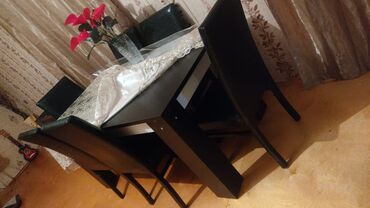 tap az islenmis stol stul: İşlənmiş, Dördbucaq masa, 6 stul, Açılmayan masa, Qonaq otağı üçün