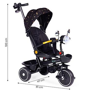maxi rumenka: ECOTOYS Tricikl za decu sa rotirajućim sedištem, gurajućim rukohvatom — 6