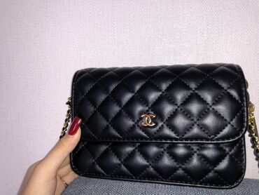 сумка женская большая брендовая: Классикалык сумка, Chanel, Италия, Материалы: Эко булгаары, Аялдарга, Жаңы