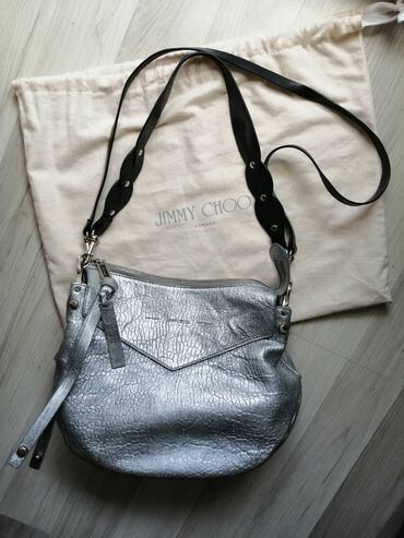 Personal Items: Τσάντα Jimmy Choo "Artie". Αυθεντικός. Σακούλα σκουπιδιών. Δέρμα σε