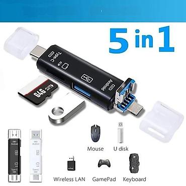 Druga oprema za računare i laptopove: Multifunkcionalni čitač memorijskih kartica USB 2.0 5u1 NOVO — 12
