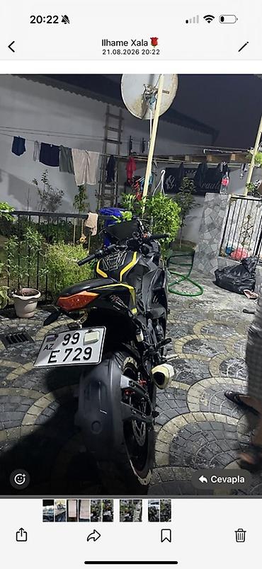 isma mirage: Sport tipli motosiklet – qara/sarı rəng kombinində, tam qapanıq ön — 3