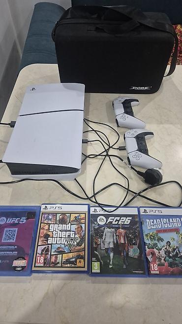 playstation 5 slim бишкек: Игровой комплект PlayStation 5 (Slim, дисковая версия) с аксессуарами — 1