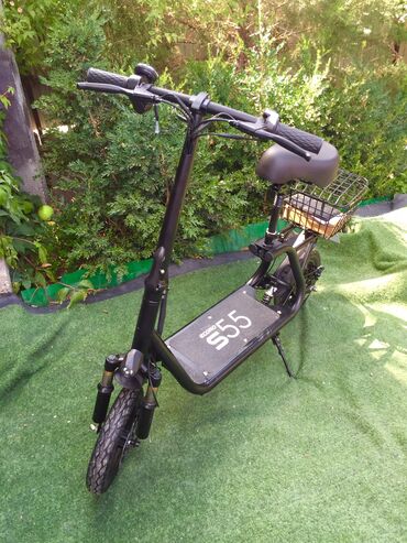 Квадроциклы: Самокат Ecoro S55 500W13Ah для езды сидя. - Надувные колёса 14