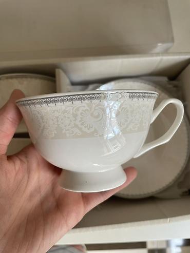 çay servis: Çay dəsti, rəng - Ağ, Farfor, 6 nəfərlik — 3