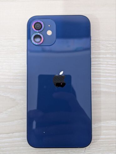 Apple iPhone: IPhone 12, Б/у, 128 ГБ, Pacific Blue, Чехол, 88 %